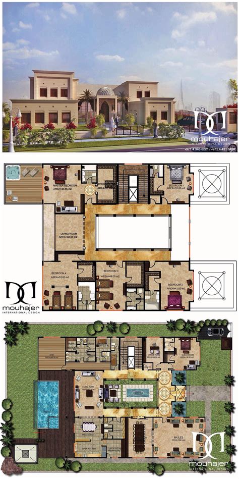 Private Villa Dubai Mahermouhajer House Plans Mansion Villa Plan