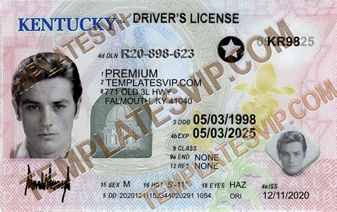 Kentucky Ky Drivers License Psd Template Download 2022 Templates