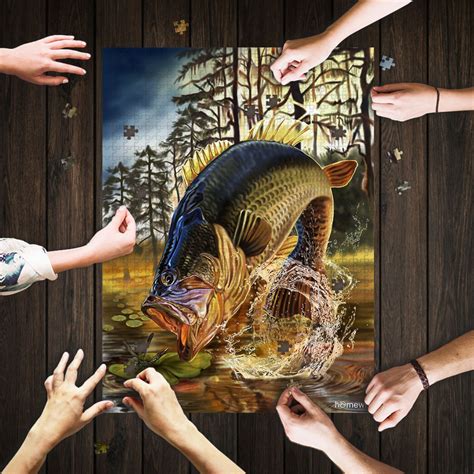 Bass Fishing America Jigsaw Puzzle Thn2031pz 500 1000 Pieces Etsy
