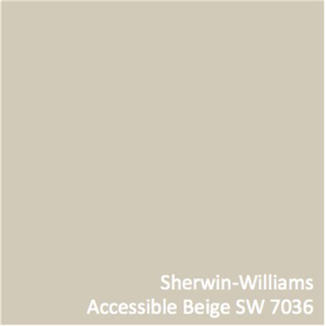 Both considered light paint colors. Sherwin-Williams Accessible Beige (SW 7036). This was the color used in the parade of homes that ...