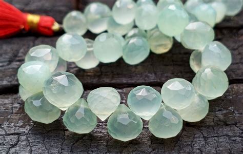 Aqua Chalcedony 8 Inches Full Strand Natural Gemstone Beads