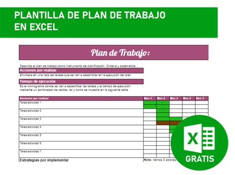 Plantilla Excel De Plan De Trabajo Descarga Plantillas De Excel Cloud