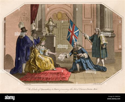 The Act Of Union Of 1707 - Act Of Union 1707 Colour Stock Photo - Alamy