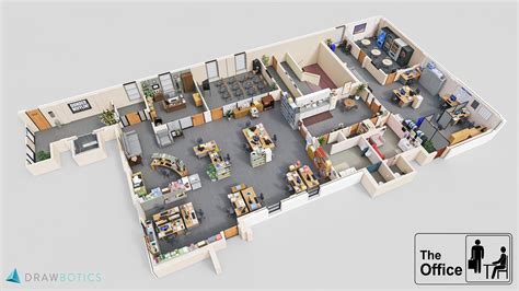 3d Floorplan Of The Office Rdundermifflin