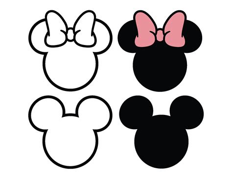 Minnie Mouse Ears Outline