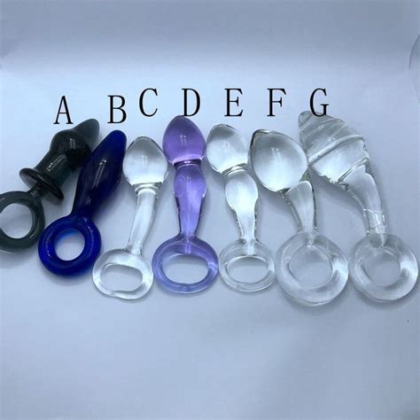 nhgj circle pyrex glass butt plug crystal bead anal dildo artificial male penis female vagina