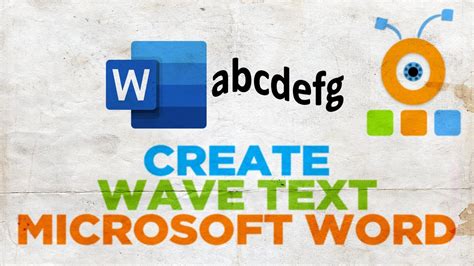 How To Create Wave Text In Word Youtube