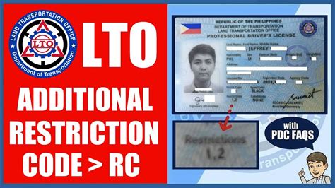 Paano Mag Add Ng Restriction Code Sa Lto Drivers License Step By