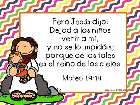 Jesús Ama A Los Niños De Los Tales En 2020 Texto Biblico Para Niños