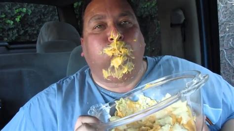 5050 Disgusting Fat Guy Chokes On Nacho Sauce Sfw Delicious