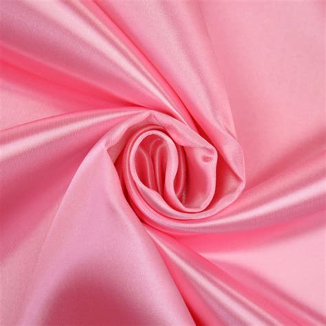 Sample Polyester Satin Pink Fabrics Hemmers