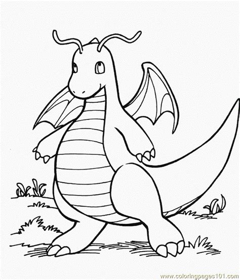 Pokemon Dragon Coloring Pages