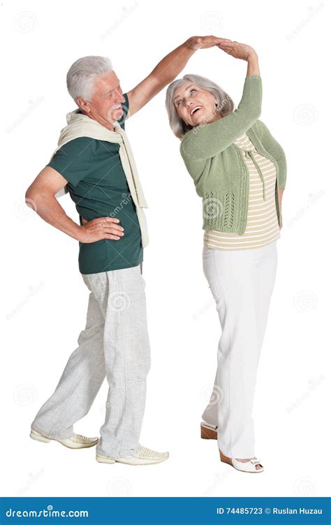 Elderly Couple Dancing Stock Image Image Of Portrait 74485723