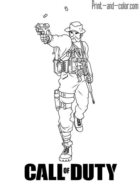 Call Of Duty Coloring Pages Print And