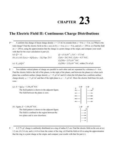 CHAPTER 23 The Electric Field II Continuous Charge Distributions