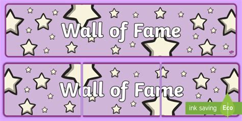 👉 Wall Of Fame Display Banner Teacher Made