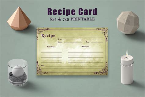 Free Vintage Recipe Card Template Creativetacos