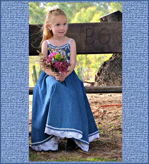 Kaci Flowergirl Dress I Do In Denim Western Wedding Wear