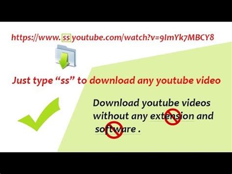Downloading youtube videos using the prefix ss does not require you to install any application on you can use the ss youtube videos download trick on any device, whether android, iphone, or. Just type "ss" Before Youtube URL and Your video will ...
