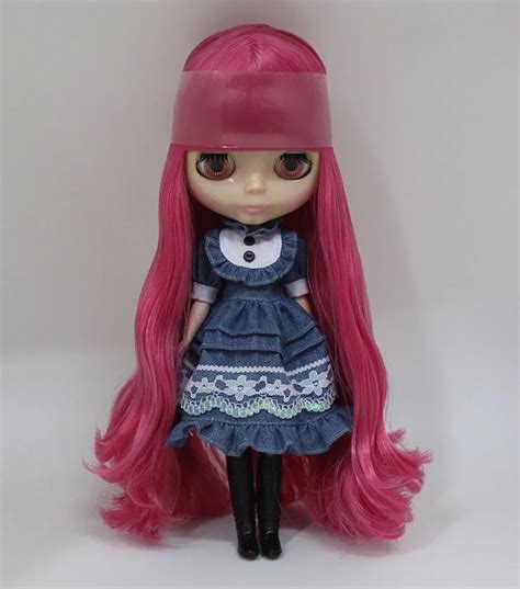 Rose Red Long Hair Nude Blyth Doll Factory Doll Suitable For Diy My