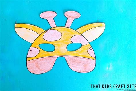 Giraffe Mask Craft Free Printable Template That Kids Craft Site