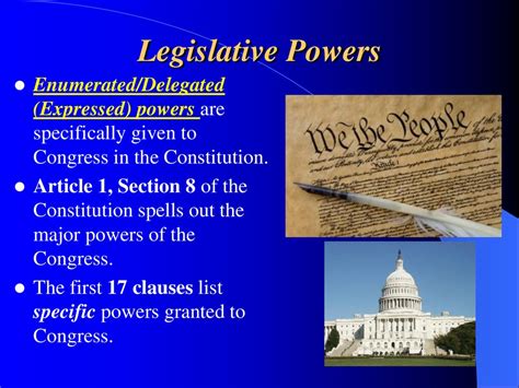 The Powers Of Congress Ppt Download