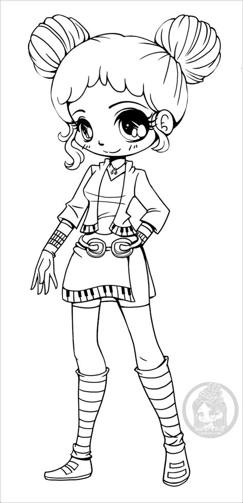 Cute Chibi Coloring Page For Kids Coloringbay