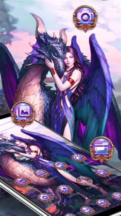 Purple Dragon Girl Theme Apk For Android Download