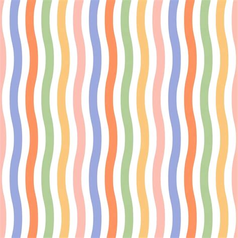 Premium Vector Seamless Pattern With Colorful Wavy Lines