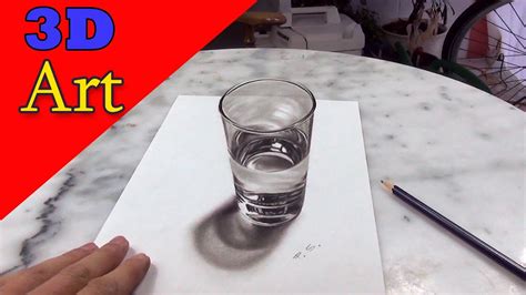 With this free tool you can easily generate quality 3d box shots for your online products. How to Draw a Glass of Water/ 3D painting anamorphic ...