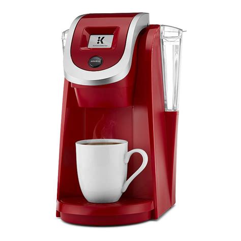 The keurig coffee makers use the patented k cups that are inserted in the k cup holder. Keurig® K250 Single-Serve K-Cup® Pod Coffee Maker, Red ...
