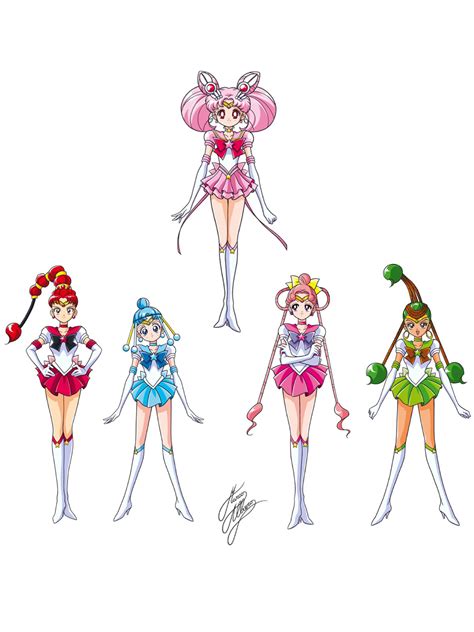 Eternal Sailor Chibi Moon And Sailor Quartet Sailor Chibi Moon