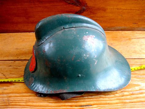 Antique Metal Helmet Of The Soviet Firefighter Model 1938 Etsy