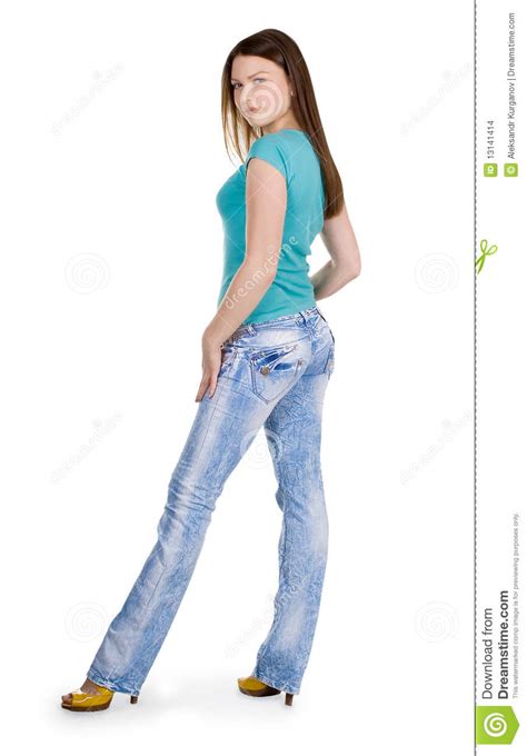 Lady standing stock photo. Image of happy, lady, alluring ...