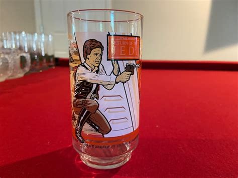vintage star wars burger king collectible drinking glass han etsy