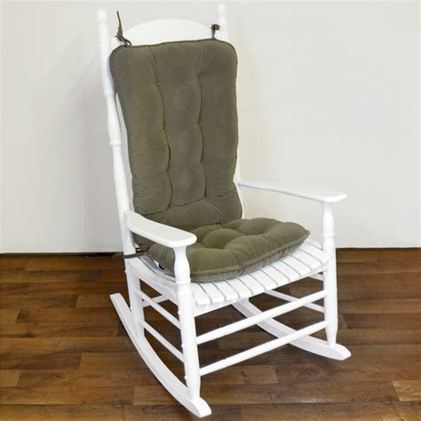 Sage Green Ribbed Microfiber Jumbo Rocking Chair Cushion Set