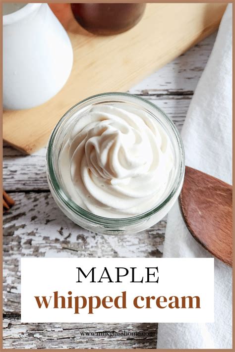 Easy Maple Whipped Cream Recipe No Sugar Added