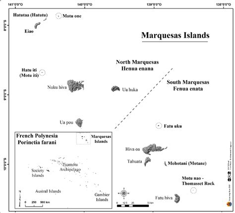 Map Of The Marquesas Islands In French Polynesia Download Scientific