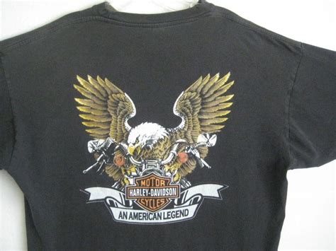 Harley Davidson T Shirt Eagle Black Xl Free Shipping Harley Davidson