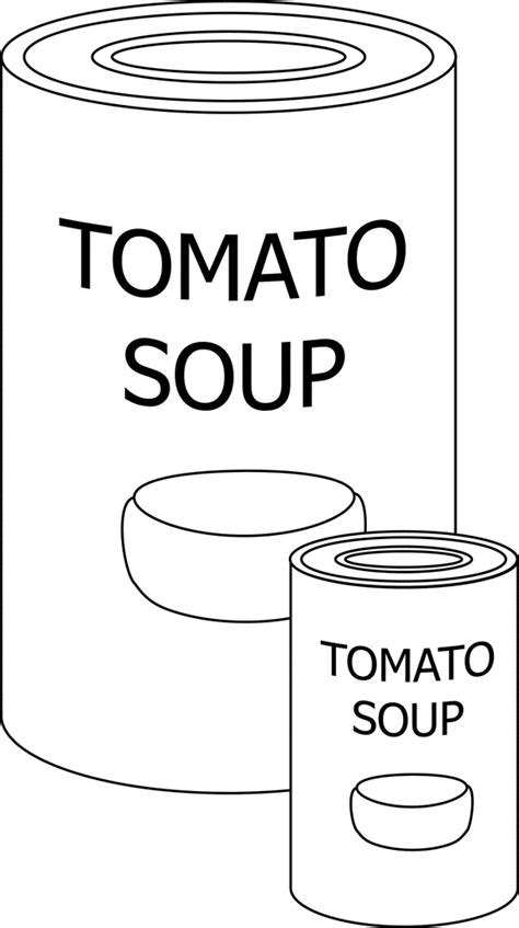 Soup Can Clip Art Black And White