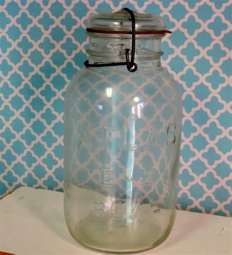 Large Vintage Hazel Atlas E Z Seal Mason Jar