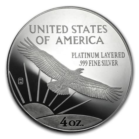 Buy 4 Oz Silver Round American Platinum Eagle Random Year Apmex