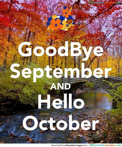 Goodbye October Month And Welcome November Pictures Hello October