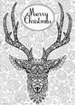 Printable Christmas Coloring Pages For Adults. The Reindeear ...