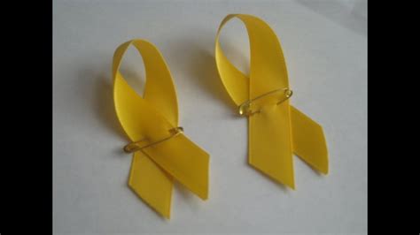 How To Make A Simple Yellow Lapel Ribbon In Two Minutes Awareness