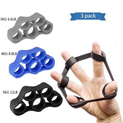 3pcs finger trainer silicone finger stretcher hand exercise grip strength resistance bands