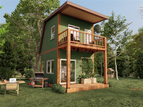 Tiny House Plans 2 Story 1 Bedroom House Architectural Plan Etsy Uk