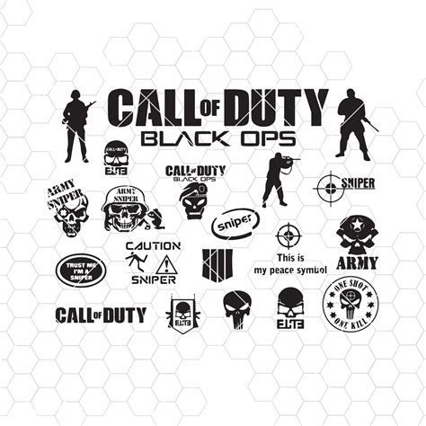 Call Of Duty 4 Bundle Digital Cut Files Svg Dxf Eps Png Cricut