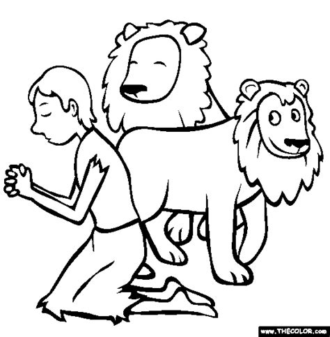 Daniel And The Lions Den Coloring Pages Coloring Home