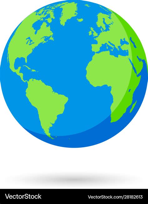Blue And Green Earth Globe Royalty Free Vector Image